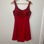 Vintage Tiffany Designs Red Fit and Flare Beaded Sweetheart neckline Mini Dress Size 4 Photo 1