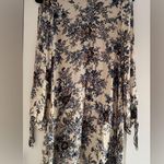 American Eagle  OUTFITTERS Dress Cold Shoulder Blue Floral Boho Long Sleeve XS Photo 2