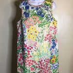 Molly Moorkamp Floral Sleeveless Shift Dress Sz. 12 White/Multicolor NWOT Pink Photo 3