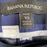 Banana Republic Gingham Avery Ankle Pants Navy/White 26” Inseam Size 10 Petite Photo 3