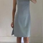 XOXO Fragile Vintage 90s High Boat Neck Mini Dress Size 3 Pale Blue Photo 1