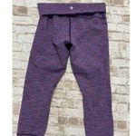 Lululemon Wunder Under Crop II Roll Down Diamond Jacquard Space Dye Luon Size 6 Photo 2