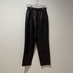 Nordstrom  Leather High Waist Pants Vintage Size Medium Black Photo 1