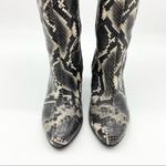 Dusano Womens‎ Boots Size 37 Snakeskin Python Print Chunky Heeled Mobwife Retro Black Photo 1