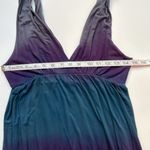 One Clothing purple teal gray ombre dip dye maxi dress with twisted straps Photo 8