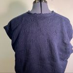 Vintage Koret Sweater Vest Navy Blue Embroidered Rope Star Size 3X Photo 9