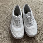 Vans White & Gray Checkerboard Shoes Lace Up Low Tops Women's Size 9.5 Photo 1
