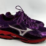 Mizuno  Wave Rider 15 Neutral Running Shoes Lace Up Athletic Purple Red 8.5 Photo 2