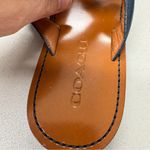 Coach  Blue Leather Tea Rose Multi Flip Flop Womens 9 Sandals Flat Beachy Casual Photo 9