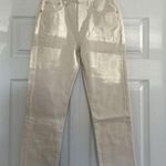 AG Adriano Goldschmied DAILY BLUE by ADRIANO GOLDSCHMIED HYPE High-Rise Straight Crop Jean Bone Size 25 Photo 0