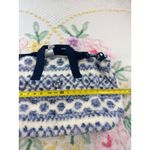 Pink Nation Sherpa Fleece Duffel Bag Travel Weekend Blue Fair Isle Print Photo 3