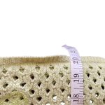 Le lis  crochet floral knit chartreuse open weave sweater 100%cotton top Sheer Photo 13