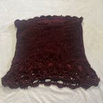 Cami NYC Chenille Maroon S Small Crochet Tube Top Photo 8