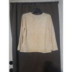 Floral Trim Vintage Cream Jacket, Romantic Lace Blazer, Handmade Outerwear Size M Photo 1