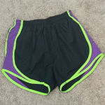 Nike  Black and Purple Athletic Dri-Fit Pull On Running Tempo Shorts Women's XS Photo 0