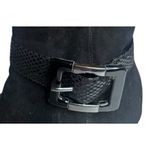 London Fog  Collection Black Water Resistant Ankle Booties Heeled Boots Buckle 8M Photo 7