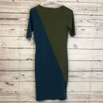 LuLaRoe  Julia Midi Dress moss Green cornflower blue dress Women’s Size XS NWT Photo 4