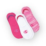 Champion new 𖠌 3 Pack Performance Invisible Liner Socks 𖠌 Pink White Space Dye Photo 5