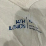 14th & Union  v-neck white tee shirt in size xl Photo 2