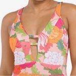 Trina Turk SUNNY BLOOM PLUNGE MAILLOT One piece swimsuit size 14 Photo 2