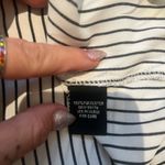 Catherine Malandrino  Black and White Striped Womens Blouse 3X Round Neck Photo 4