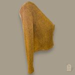 Timing  Mustard Ribbed Wrap Deep V Sweater Top Medium Photo 2