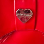 Betsey Johnson  Vibrant Red Heart Crossbody Clutch with Bow Photo 9