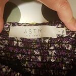 ASTR 💕💕 Mardi Lace Trimmed Floral Ruched Mini Dress Purple Floral Large NWOT Photo 10