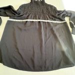 Patrizia Luca smocked high neck long sleeve blouse black Size M Photo 13