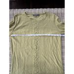 SOL Embroidered Baby Alpaca Silk Sweater large layered luxury cabincore workwar Green Photo 7