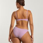 Everlane NWT  Mauve Thigh High Bikini Bottom Medium High Leg Cheeky High Waist Photo 3