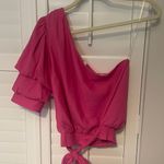 DO+BE Pink One Shoulder Top Photo 0