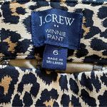 J.Crew Leopard Winnie Pants 6 Ankle Length Animal Print Photo 2