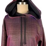 Koral | NWOT | Small | Mantra Impression Holographic Shiny Pink Plaid Hoodie Photo 1