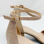 Top Moda Diamond-1 Rose Gold Glitter Block Heel Ankle Strap Sandals Size 8 Photo 6