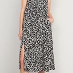 Old Navy Tie-Shoulder Floral-Print Split-Front Midi Swing Dress NEW Size XXL Photo 4