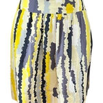 Kenneth Cole New York Women's Abstract Print A Line Silk Skirt Size S P Yellow Photo 0