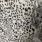 Joie  Silk Leopard Print Racerback Tank Top Sz S Snakeskin Trim Photo 4