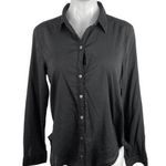 Abercrombie & Fitch Women's Black Long Sleeve Collared Button Down Shirt Top M Photo 0
