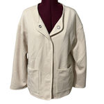 Sanctuary Textured Knit Long Sleeve Shacket Snap Closure Pockets Cream NWT XXL Photo 2