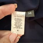 Allison Joy  One Shoulder Ruffle Navy White Print Sundress Size M Photo 15