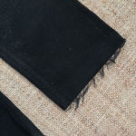 ZARA  Black Denim Raw Hem Straight Leg Jeans Size 12 Photo 3