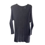 Charlie Paige  Gray Plush Tunic Sweater Medium Soft Fuzzy Cozy Fall Winter Top Photo 2