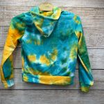 AQ Sport Tie Dye LOVE Graphic Hoodie 3XL Blue Yellow Green Cotton Polyester Size undefined Photo 1