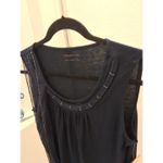 Coldwater Creek Blue Sleeveless Braided Embellished Neck Size S Womens Top NEW Photo 3