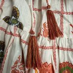 dRA Los Angeles Boho Block Print Cotton Maxi Dress L Floral Peasant Tassel Size L Photo 6