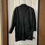 KC Collections Black Leather Button Front Jacket size Small Photo 8