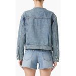 BLANKNYC Women's XS Denim Jacket Collarless Button Front Blue Jean‎ Photo 1