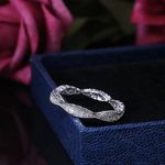 Boutique Women's Gold-Plated-925 Eternity Simulated Diamond Engagement‎ Band Ring … Photo 12