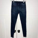 frame denim FRAME Le Skinny De Jeanne Dark Wash Dawn Chew Rips Blue Photo 2